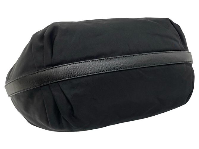 Saffiano Borsa Prada Semi One Shoulder in Nero - vista 7