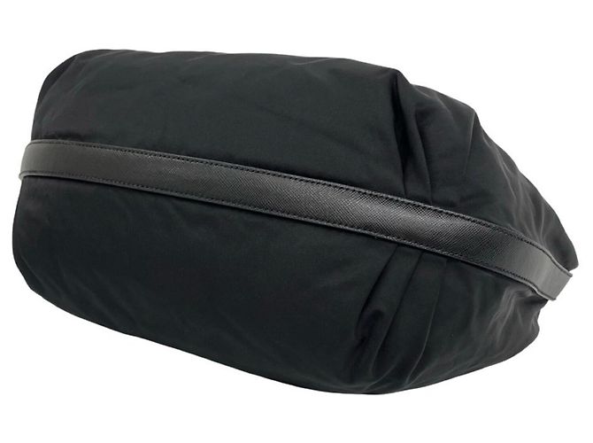 Saffiano Borsa Prada Semi One Shoulder in Nero - vista 8
