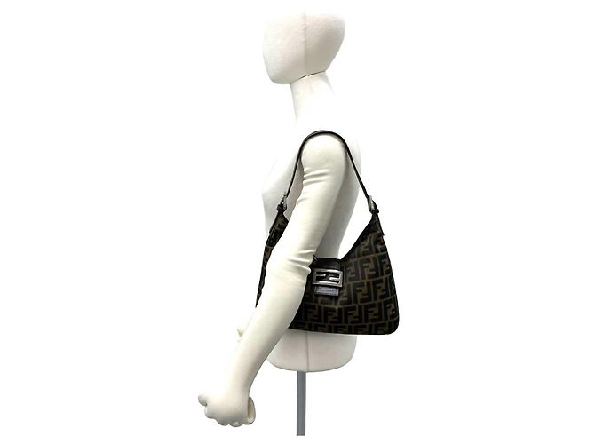 Fendi Vintage Zucca FF Pattern Handtasche Braun - Ansicht 2