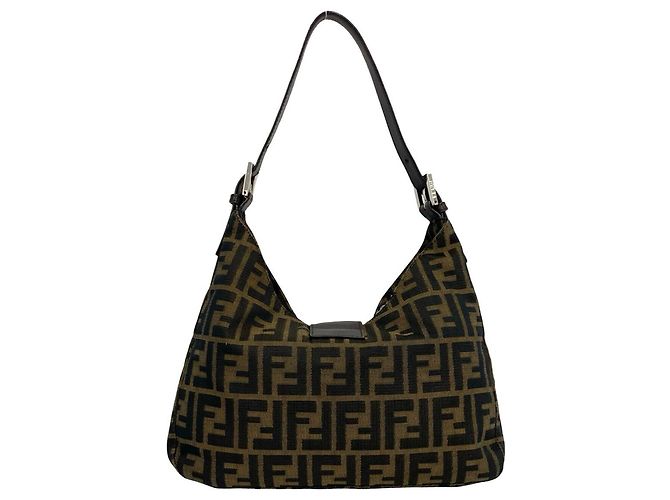 Fendi Vintage Zucca FF Pattern Handtasche Braun - Ansicht 3