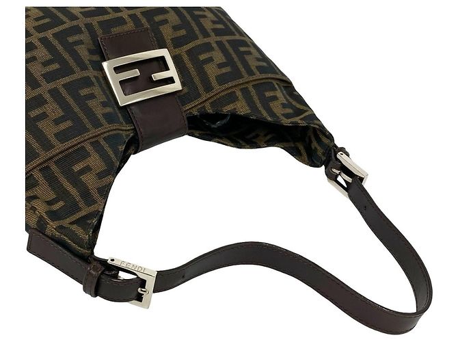 Fendi Vintage Zucca FF Pattern Handtasche Braun - Ansicht 4