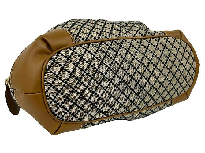 Borsa a mano Gucci Sukey in tela Diamante e pelle Nero Beige - vista 7