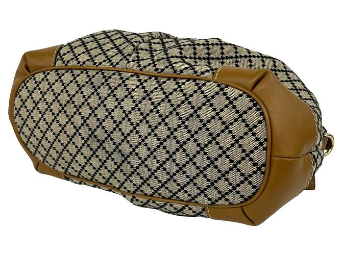 Borsa a mano Gucci Sukey in tela Diamante e pelle Nero Beige - vista 8