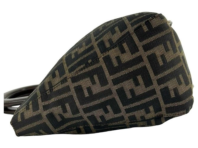 Fendi Zucca FF Pattern Mini Tote Bag Braun Schwarz - Ansicht 5