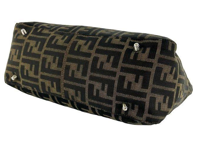 Fendi Zucca FF Pattern Mini Tote Bag Braun Schwarz - Ansicht 8