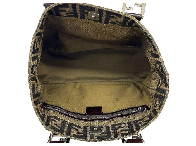 Fendi Zucca FF Pattern Mini Tote Bag Braun Schwarz - Ansicht 9