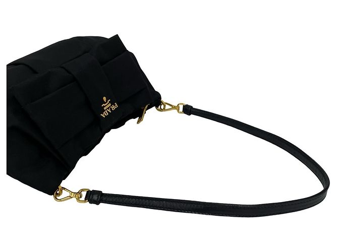Ribbon Mini borsa a mano Prada nera Nero - vista 4