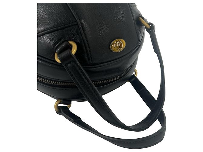 Borsa a tracolla in pelle 2-way Gucci con hardware logo GG a forma di pallone da basket Nero - vista 4