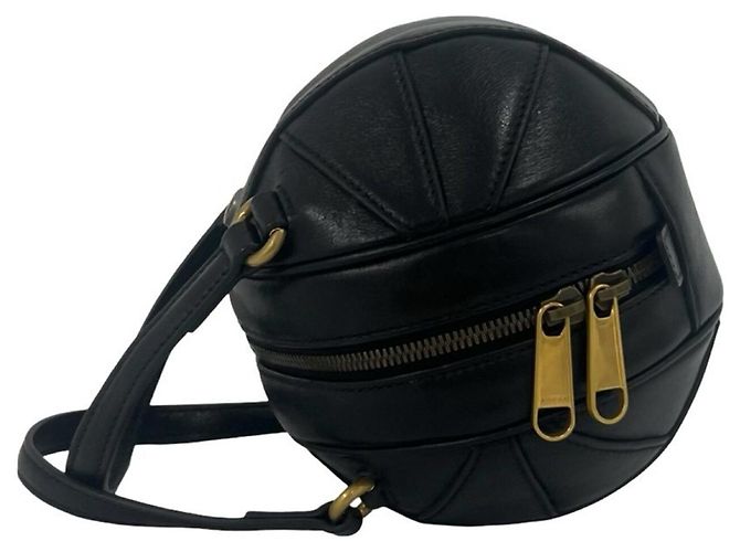 Borsa a tracolla in pelle 2-way Gucci con hardware logo GG a forma di pallone da basket Nero - vista 5