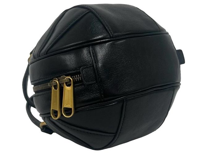 Borsa a tracolla in pelle 2-way Gucci con hardware logo GG a forma di pallone da basket Nero - vista 7