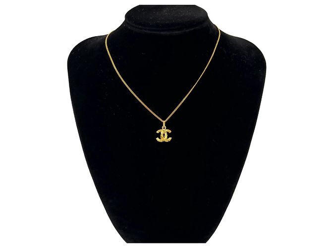 Collana placcata oro Chanel Vintage con motivo Coco Mark D'oro - vista 2