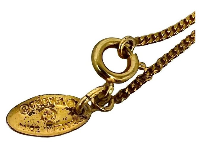 Collana placcata oro Chanel Vintage con motivo Coco Mark D'oro - vista 3