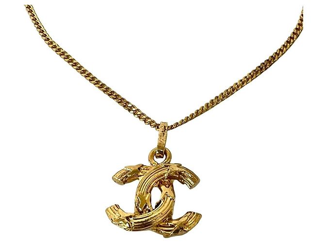 Collana placcata oro Chanel Vintage con motivo Coco Mark D'oro - vista 4
