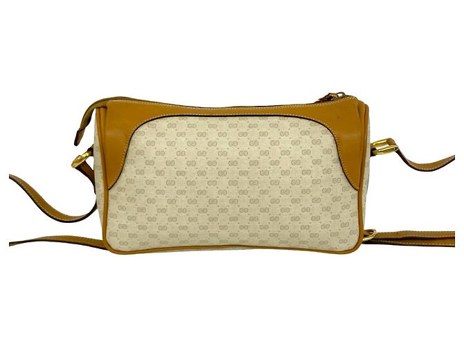 Borsa a tracolla Gucci Old Micro GG Logo Pattern Marrone Crudo - vista 3