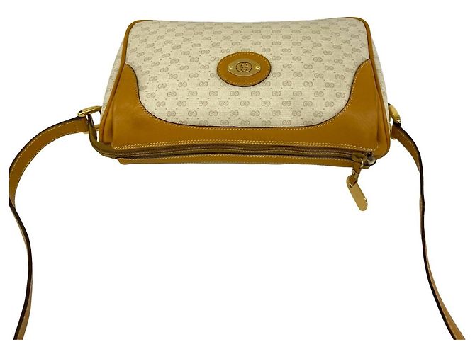 Borsa a tracolla Gucci Old Micro GG Logo Pattern Marrone Crudo - vista 4