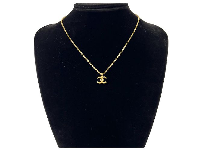 Collana placcata oro Chanel Vintage con motivo Coco Mark D'oro - vista 2