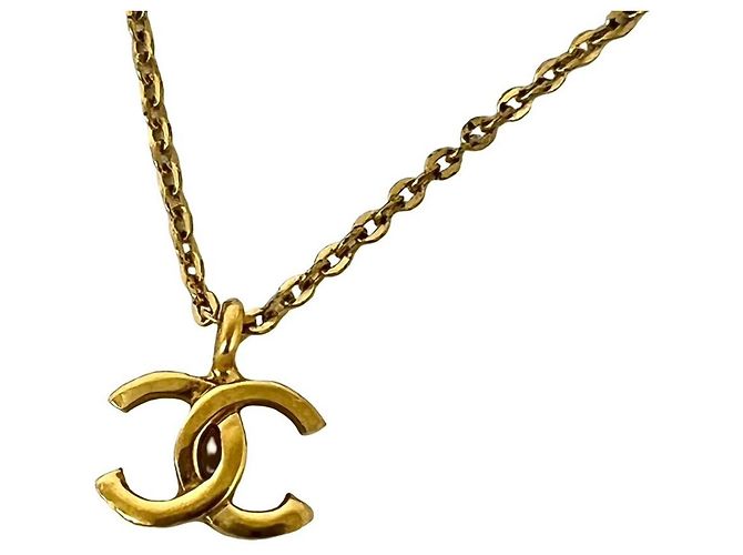 Collana placcata oro Chanel Vintage con motivo Coco Mark D'oro - vista 3