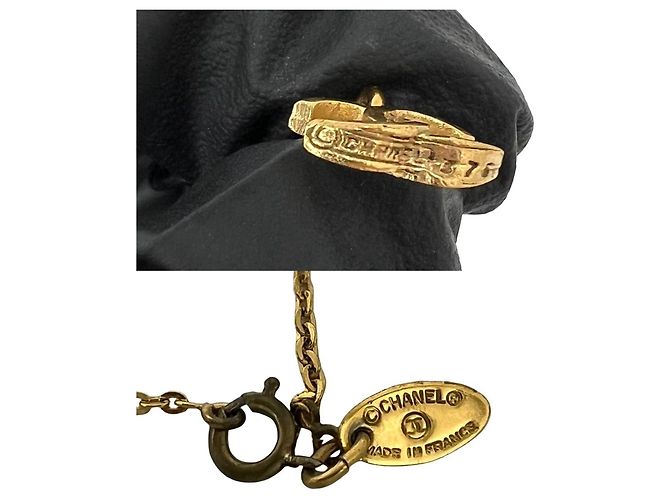 Collana placcata oro Chanel Vintage con motivo Coco Mark D'oro - vista 4