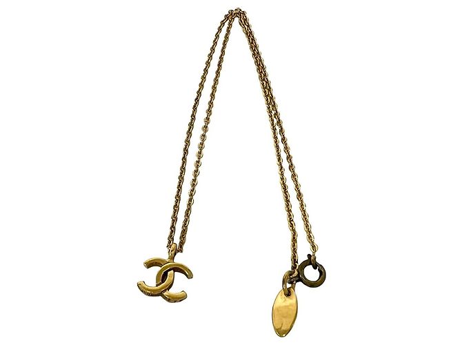 Collana placcata oro Chanel Vintage con motivo Coco Mark D'oro - vista 6