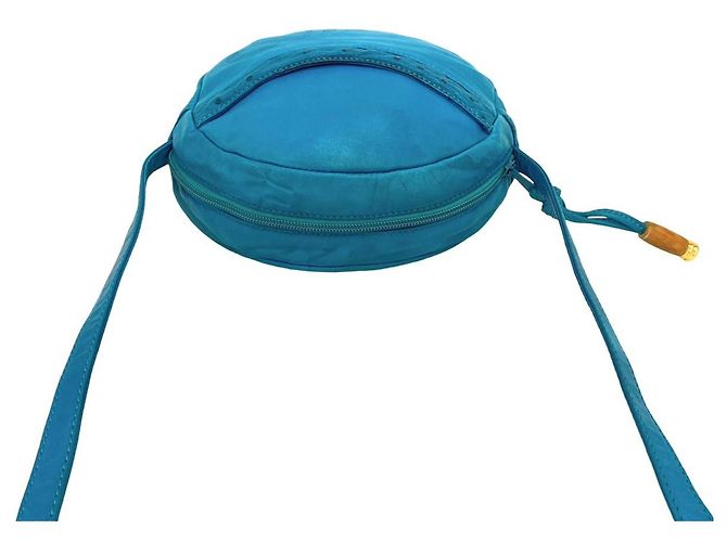 Mini borsa a tracolla/pouch Loewe in pelle nappa con logo Anagram Blu - vista 4