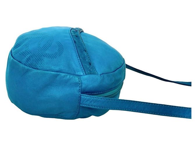 Mini borsa a tracolla/pouch Loewe in pelle nappa con logo Anagram Blu - vista 6