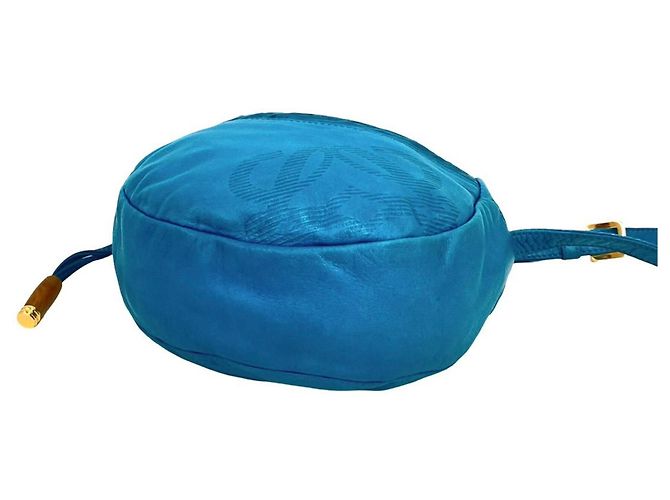 Mini borsa a tracolla/pouch Loewe in pelle nappa con logo Anagram Blu - vista 8