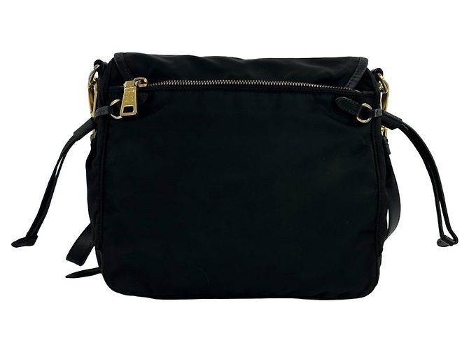 Saffiano Borsa a tracolla Prada in nylon e pelle Nero - vista 3
