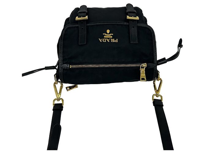 Saffiano Borsa a tracolla Prada in nylon e pelle Nero - vista 4