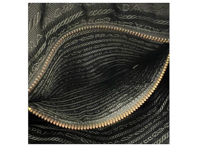 Borsa a tracolla Prada in nylon e pelle Nero - vista 10