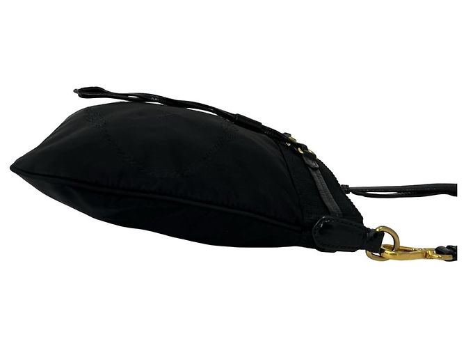 Borsa a tracolla Prada in nylon e pelle Nero - vista 6