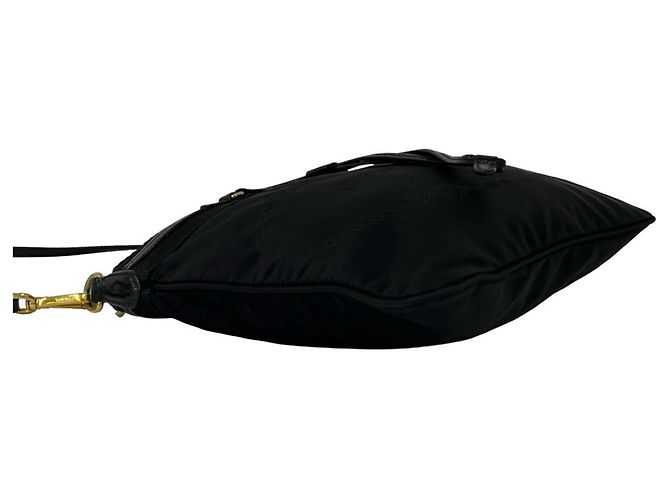 Borsa a tracolla Prada in nylon e pelle Nero - vista 7