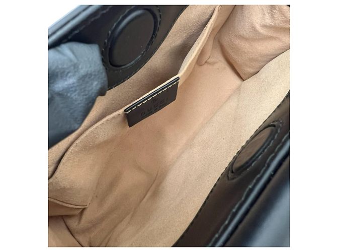 Borsa a mano Gucci Nymphaea Bamboo Sherry Line Nero Rosso - vista 10