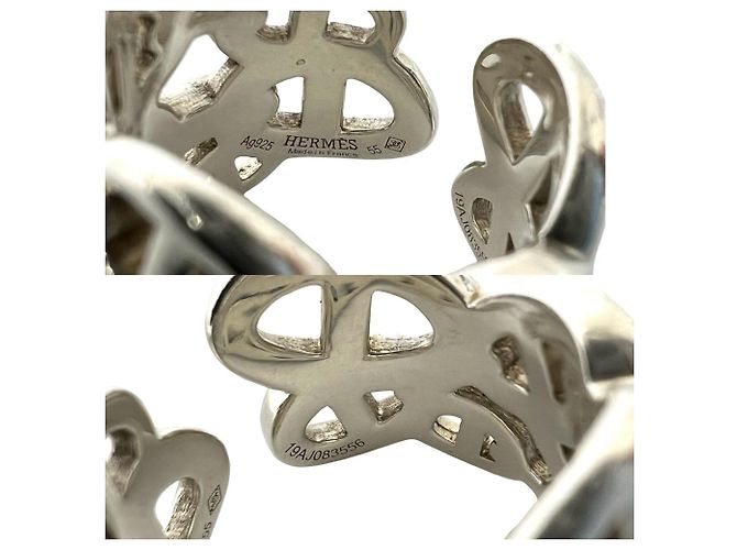 Ring Hermès Anello Hermes Enchainée GM in Argento 925 - vista 3
