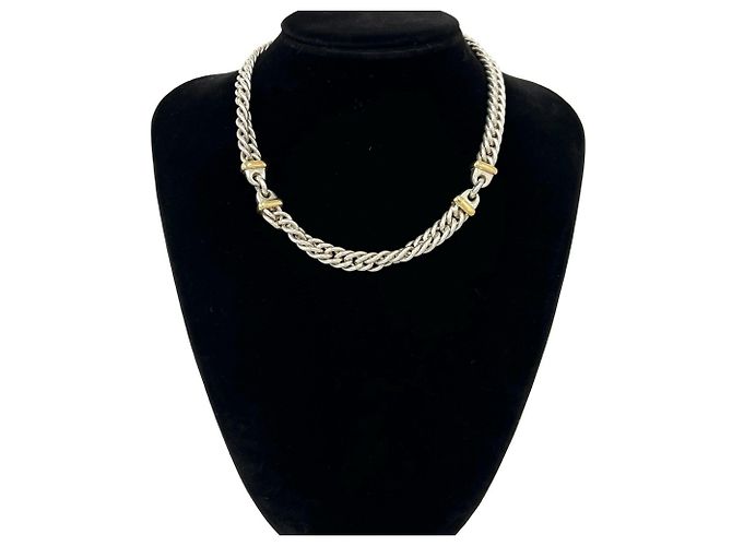 Tiffany & Co Collana a catena intrecciata Tiffany Argento D'oro - vista 2