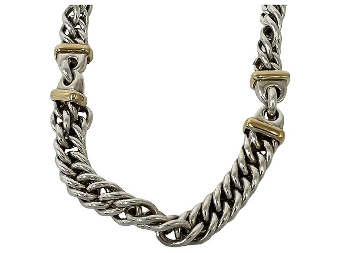 Tiffany & Co Collana a catena intrecciata Tiffany Argento D'oro - vista 4