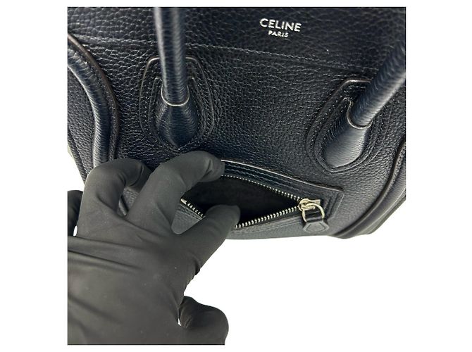 Céline CELINE Luggage Nano Shopper Borsa a spalla 2 vie in pelle Nero - vista 10