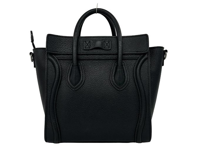 Céline CELINE Luggage Nano Shopper Borsa a spalla 2 vie in pelle Nero - vista 3