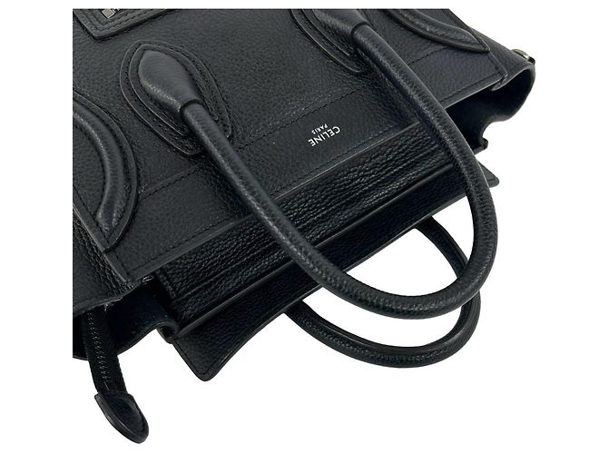 Céline CELINE Luggage Nano Shopper Borsa a spalla 2 vie in pelle Nero - vista 4