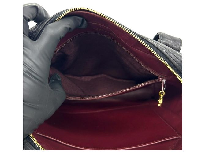 Chanel Vintage Matelassé Coco Mark Handtasche Schwarz - Ansicht 10