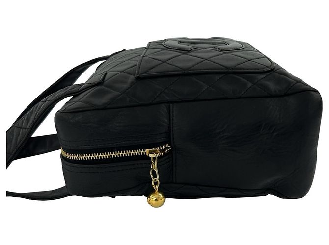 Chanel Vintage Matelassé Coco Mark Handtasche Schwarz - Ansicht 5