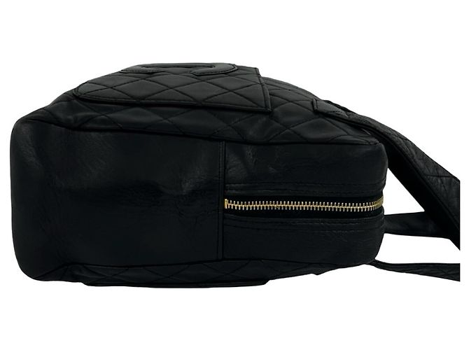 Chanel Vintage Matelassé Coco Mark Handtasche Schwarz - Ansicht 6