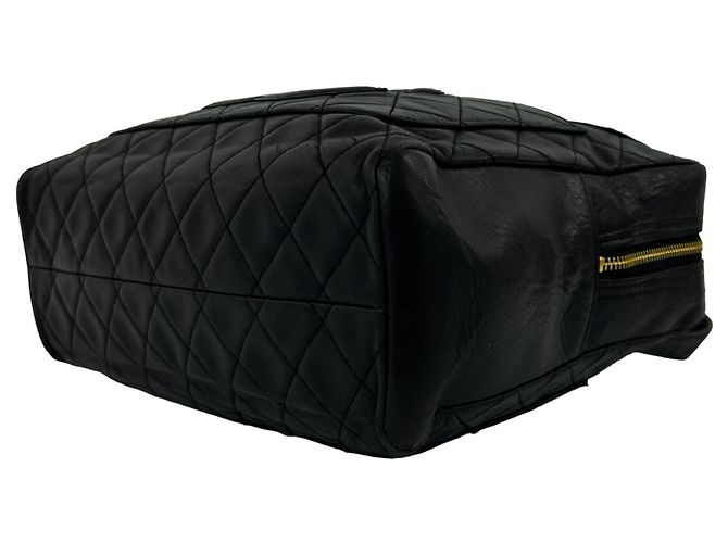 Chanel Vintage Matelassé Coco Mark Handtasche Schwarz - Ansicht 8