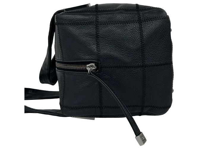Borsa Chanel in pelle di vitello martellata nera Nero - vista 5