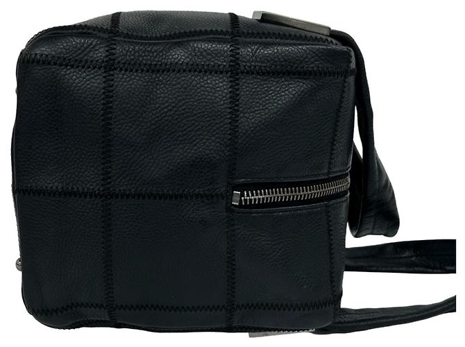 Borsa Chanel in pelle di vitello martellata nera Nero - vista 6