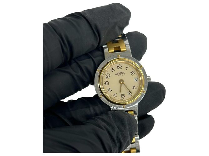 Hermès Hermes Vintage Clipper Quartz Armbanduhr - Ansicht 4