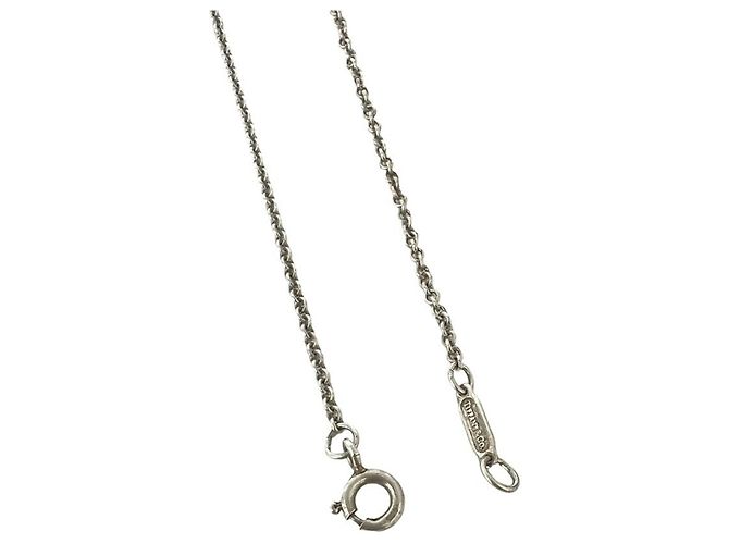 Tiffany & Co Collana Croce Tiffany Vintage Signature Argento D'oro - vista 4