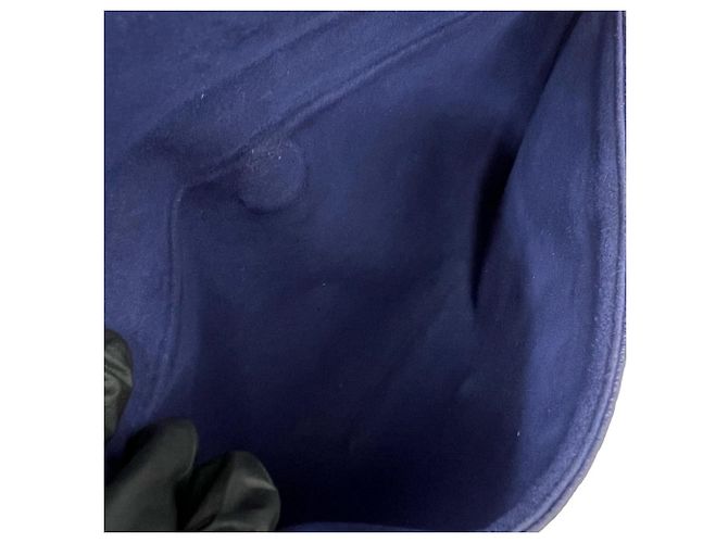 Borsa a tracolla Louis Vuitton Twice Monogram Empreinte Leather Blu - vista 10
