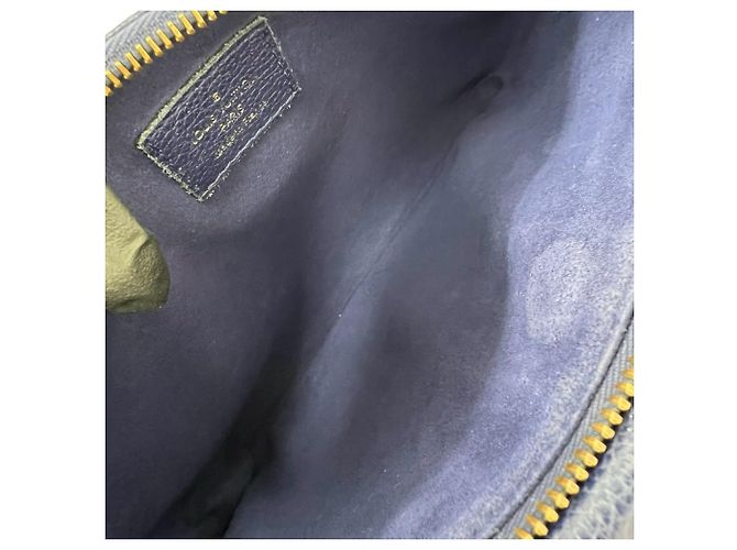 Borsa a tracolla Louis Vuitton Twice Monogram Empreinte Leather Blu - vista 9