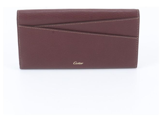 Cartier Envelope Leder-Langbrieftasche Bordeaux - Ansicht 2