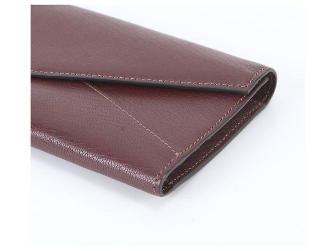 Cartier Envelope Leder-Langbrieftasche Bordeaux - Ansicht 4